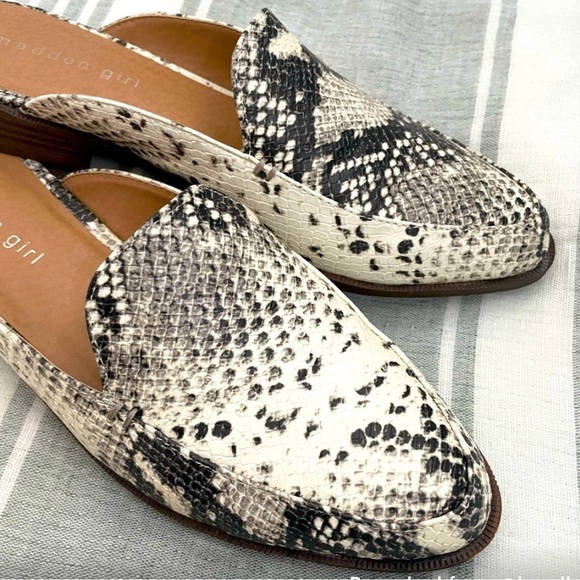 Madden Girl Snake Print Mules - Picture 2 of 3